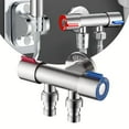 thumbnail image 2 of Stainless Steel Toilet 1 In 2 Out Dual Use Angle Valve Double Outlet Water Valve, 2 of 9