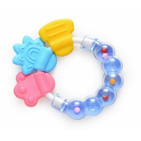 Urparcel Teether Baby Newborn 3 Months or more Teether Bells Style Teether BPA-free Baby Teething Rings Silicone Toys A Bell Teeth Gum