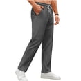 thumbnail image 5 of Mens Cotton Athletic Pants Open Bottom Running Sweatpants Straight Leg Casual Joggers with Pockets Dark Gray, 5 of 5