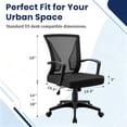 thumbnail image 5 of Lacoo Office Chair Mid Back Swivel Lumbar Support Desk Chair, Height Adjustable Computer Ergonomic Mesh Chair with Armrest, Black, 5 of 7