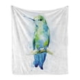 thumbnail image 1 of Hummingbird Soft Flannel Fleece Blanket, Watercolor Drawn Calibri Thin Beak Bird Animal Perching on Tree Artwork, Cozy Plush for Indoor and Outdoor Use, 50" x 60", White Multicolor, by Ambesonne, 1 of 6