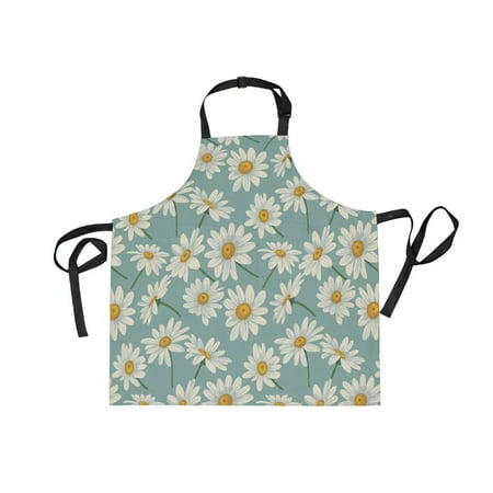 

JSTEL Daisy Flower Apron with 2 Pockets for Women Men Adjustable Garden Bib