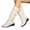 White, variant on Women'S Thick Sole Knee High Snow Bootsï¼Waterproof Lined Elastic Band Warm Mid Calf Boots -On Comfortable Outdoor Anti- Boots