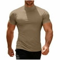 thumbnail image 2 of Kakii Men's Mock Neck T Shirts, Short Sleeve Mock Turtleneck Undershirt Pullover Basic Tops Causal Solid Tee for Men, 2 of 9