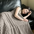 thumbnail image 5 of Nkmbld Queen Size Blanket for Bed, Double Layer Thickened Solid Color Blanket, Bedroom Decor Winter Thick Warm Full Queen Blankets, Gray, 5 of 8