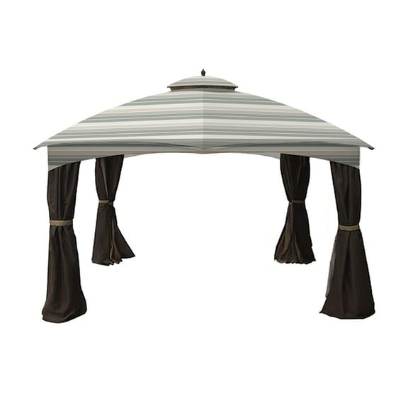 Garden Winds Replacement Canopy Top Cover for the Allen Roth 10x12 Gazebo -Standard 350 - Stripe Stone
