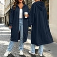 thumbnail image 3 of Perfectbot Women's Mid-Length Hooded Sweatshirt, Zip Up Oversized Outerwear with Pockets for Fall Going Out, 3 of 8