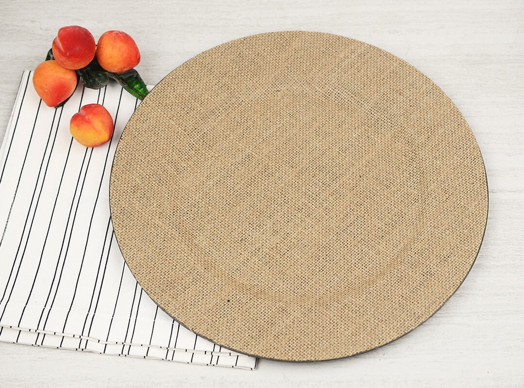 Burlap Charger Plates 13in. Wide Burlap Dinner Plate Chargers ... Burlap Charger Plates 13in. Wide Burlap Dinner Plate Chargers ...