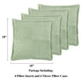 thumbnail image 5 of Throw Pillows for Couch, Yamaziot 18" x 18" Decorative Pillow Accent Cushion for Sofa Bed Living Room, Green Corduroy, 4 Pack, 5 of 9