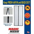 thumbnail image 4 of Magic Mesh Deluxe Hands-Free Magnetic Screen Door, Fits Doors up to 39 x 83 inches, Black, 4 of 5
