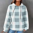 thumbnail image 2 of Ltctricy Womens Plus Size Sweatshirts Hoodies Casual Loose Plaid Pullover Tops Fall Fashion Outfits with Pocket, 2 of 5