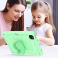 thumbnail image 6 of FJLBDE Case for iPad Pro 11 Inch 2022/2021/2020/2018 with Butterfly Stand, Shockproof Protective Tablet Cover with Shoulder Strap for Kids Girls, Green, 6 of 7