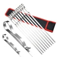 thumbnail image 1 of 10 Pcs Bâtons de Brochettes de Barbecue avec Sac de Rangement Bâtons Réutilisables pour Grillades et Rôtis Outils de Kebab en Acier Inoxydable pour Hot-Dogs Viandes Légumes Steak Pique-Nique Extérieur, 1 of 7