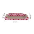 thumbnail image 5 of THE LICKER STORE Montego 27.5" Coastal Patterned Cardboard Lounge Bed Cat Scratcher with Catnip, Pink/Red, CSR1004A, 5 of 9