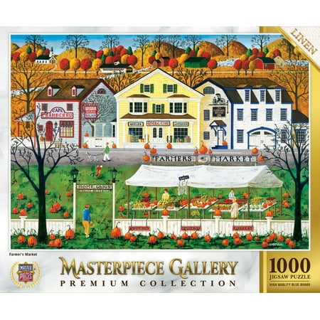 UPC: 0705988821332 | MasterPieces 1000 Piece Jigsaw Puzzle – Farmer s Market – 26.8 x19.3