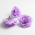 thumbnail image 3 of Decoraciones de seda artificial, flores artificiales, rosas, boda, 10 piezas, 7 cm. Púrpura, 3 of 9