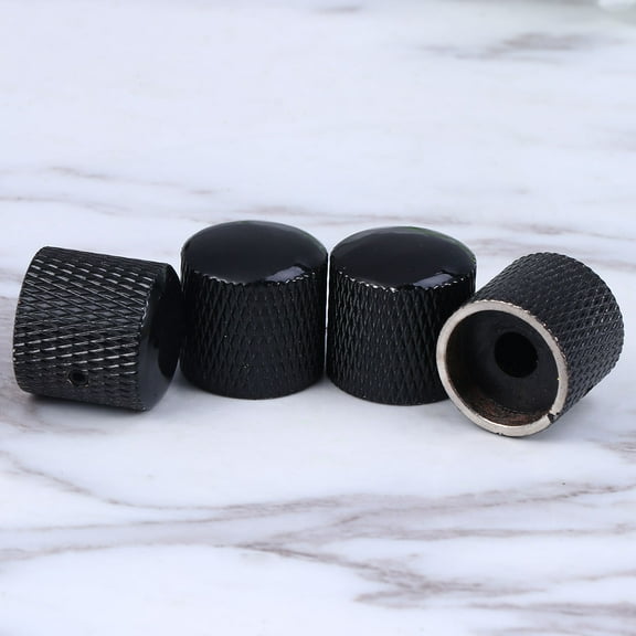 ROSENICE Control Knobs Guitar 4Pcs Heavy Electric Guitar Knobs Bronze Dome Black