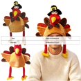 thumbnail image 7 of Adult Thanksgiving Turkey Hat Cartoon Plush Headwear Holiday Party Cap for Men Women One Size, 7 of 7