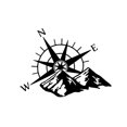 thumbnail image 1 of Mountain Compass Car sticker Mountain Navigation Decals, 1 of 7