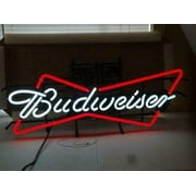 Queen Sense 14"x10" Budweisers Bowtie Neon Sign Neon Light Beer Bar Pub Man Cave Handmade Neon Tube Lamp 114BBT