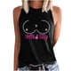 thumbnail image 1 of Moda casual mujer sin mangas impreso damas cuello redondo blusas tops camiseta Fridja gh4442, 1 of 5
