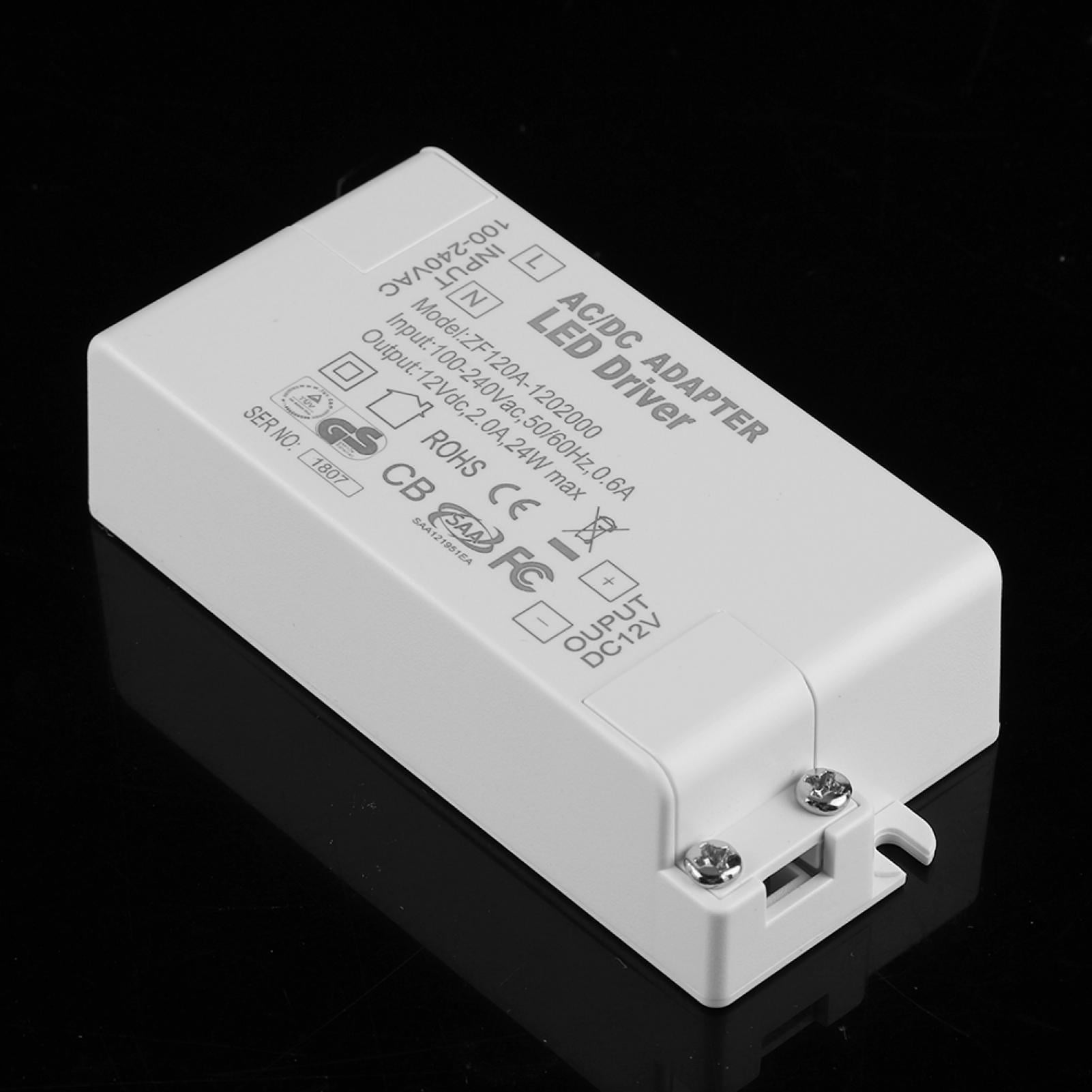 Transformateur/Alimentation LED 12V - Puissance 18W à 100W, Entrée 240V AC, Sortie 12V DC - Neuf