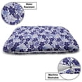 thumbnail image 3 of Botanical Pet Bed, Monstera Leaves Hibiscus Flowers Palm Tropical Plants Boho Hippie, Resistant Pad for Dogs and Cats Cushion with Removable Cover, 24" x 39", Indigo Violet Blue White, by Ambesonne, 3 of 4