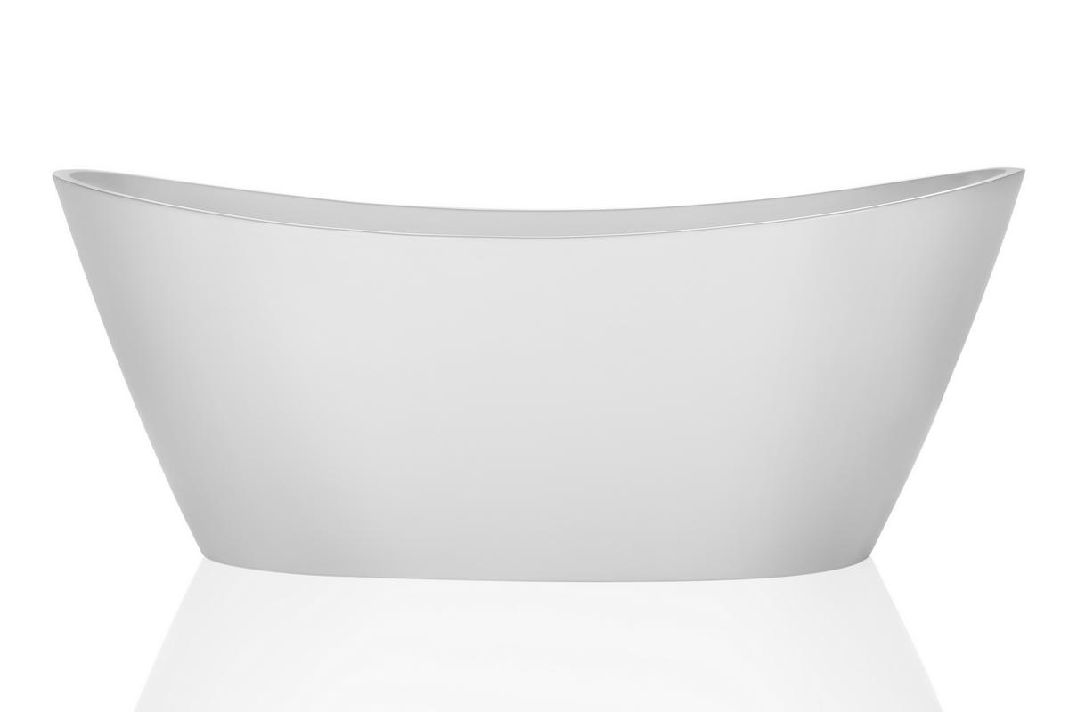 Empava 67 in. Luxury Freestanding Bathtub Stand Alone Flatbottom Acrylic  Soaking SPA Tub Modern Style in White EMPV-FT1518 - The Home Depot