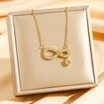 thumbnail image 5 of Elegant Crystal Heart Infinity Wedding Pendant Necklace for Women Stainless Steel CZ Love Charm Link Choker Chain Adjustable Necklaces Dainty Engagement Promise Jewelry 18", 5 of 6