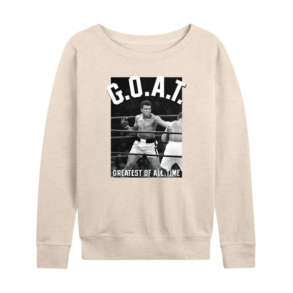 Muhammad Ali - Boxing Legend - G.O.A.T - Women's Lightweight French Terry Long Sleeve Shirt