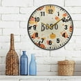 thumbnail image 3 of Yayeee Wall Clock Battery Operated 9.5" Silent Non-Ticking for Living Room, Halloween Cute Pumpkins, 3 of 8
