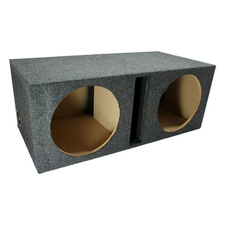 Dual Car Audio 12" Vented Subwoofer Stereo Sub Box with Ported Enclosure Speaker Powerful Bass