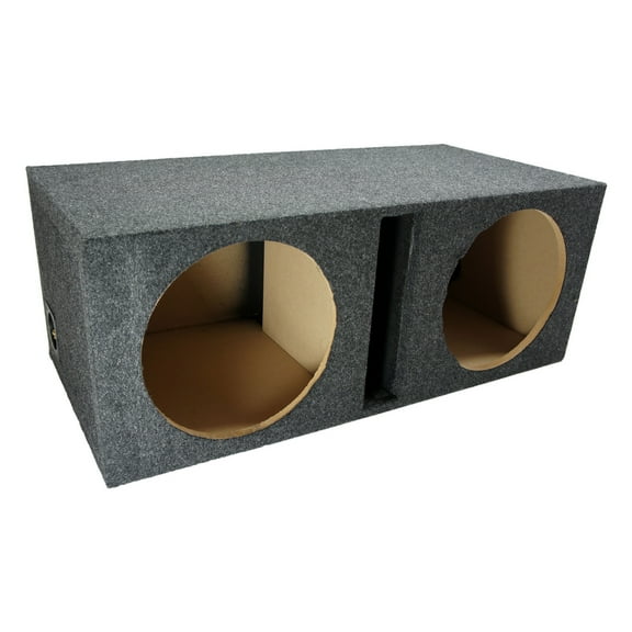 Dual Car Audio 12" Vented Subwoofer Stereo Sub Box with Ported Enclosure Speaker Powerful Bass