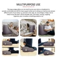 thumbnail image 2 of Rounuo Bed Wedge Pillow for Headboard, Twin Triangular Reading Pillow Linen Large Bolster Backrest Support Ergonomics Cushion Coffee 39"x20", 2 of 7