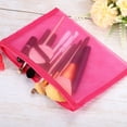 thumbnail image 5 of Bolsas de cremallera Uxcell, estuches de viaje A5, bolsas de maquillaje de nylon, paquete de 4 en rojo rosa, 5 of 5