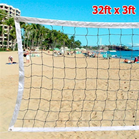 Volleyball Net With Steel Cable Rope Tournament Size Outdoor Indoor 32 FTx3