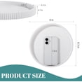 thumbnail image 3 of Silicone Bathroom Tray Round Kitchen Counter Organizer Decorative Vanity Accessories Coffee Table Decor for Perfume, Candle, Soap Dish, 9 Inch, White, 3 of 14