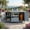 Blue, variant on Aukfa 66.5" Outdoor Kitchen Island with Stainless Steel Top, Solid Wood BBQ Grill Cart for Big Green Egg,Blue