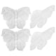 thumbnail image 1 of Silver Butterfly Cup Coaster for Drinks Use 4Pcs PVC Insulation Mat, 1 of 4