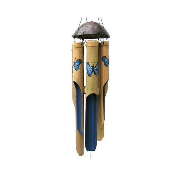 Cohasset Imports Small Blue Butterfly Wind Chime - CH126