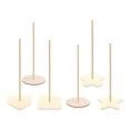 thumbnail image 2 of Shisuyan 6Pcs Creative Wooden Donut Displaying Stand Wedding Birthday Party Dessert Rack, 2 of 9