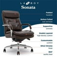 thumbnail image 5 of Maklaine Executive MidBack Office Chair Bonded Leather Brown and Chrome, 5 of 10
