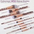 thumbnail image 3 of Juego de brochas de maquillaje, 10 piezas, brochas de maquillaje profesionales, mango de cristal, cerdas sintéticas de primera calidad, polvos, rubor, corrector, 3 of 8