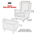 thumbnail image 3 of Wing Chair Covers Bundles Rectangle Ottoman Slipcovers, Stretchable, Soft And Washable Wingback Chair Cover And Ottoman Stool Cover, For Living Room-Sapphire-Set Of 2, 3 of 8