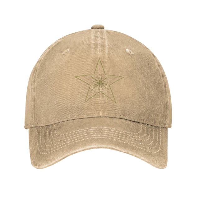 ZICANCN Line Star Simplicity Graffiti Casquette de Baseball Réglable Femmes, Chapeaux pour Hommes Adulte Lavé Coton Denim Baseball Caps Mode Naturel