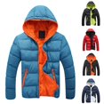 thumbnail image 4 of Quinlirra Winter Coats for Men 2024 Men's Fashion Casual And Winter Color Contrast Thick Hooded Cotton Jacket, 4 of 4