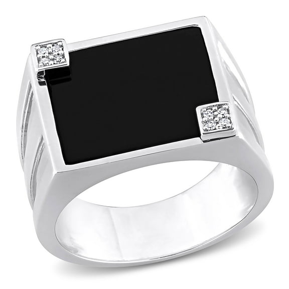 Everly Men's Onyx Sterling Silver Ring