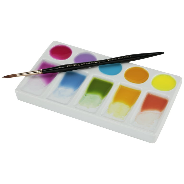 Ceramic Palette-paint Palette Watercolor Palette Gouache Palette gifts for  Artist Mixing Tray Handmade Watercolor Artist Palette Set 