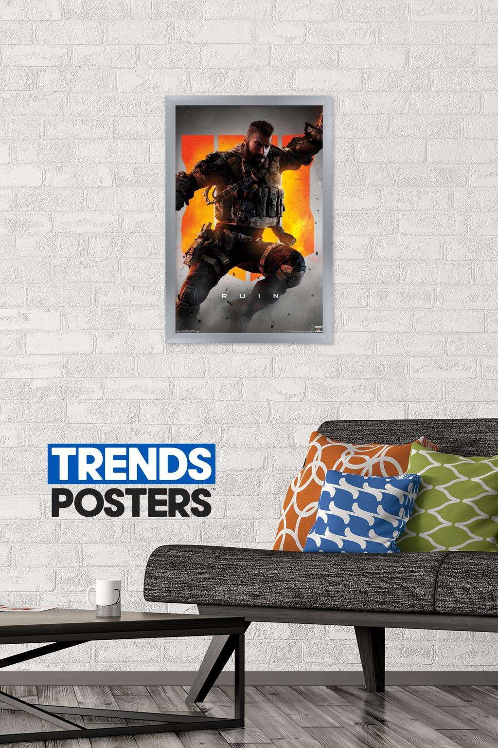 Call of Duty: Black Ops 4 - Ruin Key Art Wall Poster, 14.725" x 22.375", Framed
