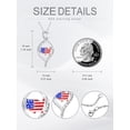 thumbnail image 6 of Dorunmo American Flag Necklace 925 Sterling Silver Patriotic Necklace 4th of July Pendant Independence Day Gifts for Women, 6 of 6